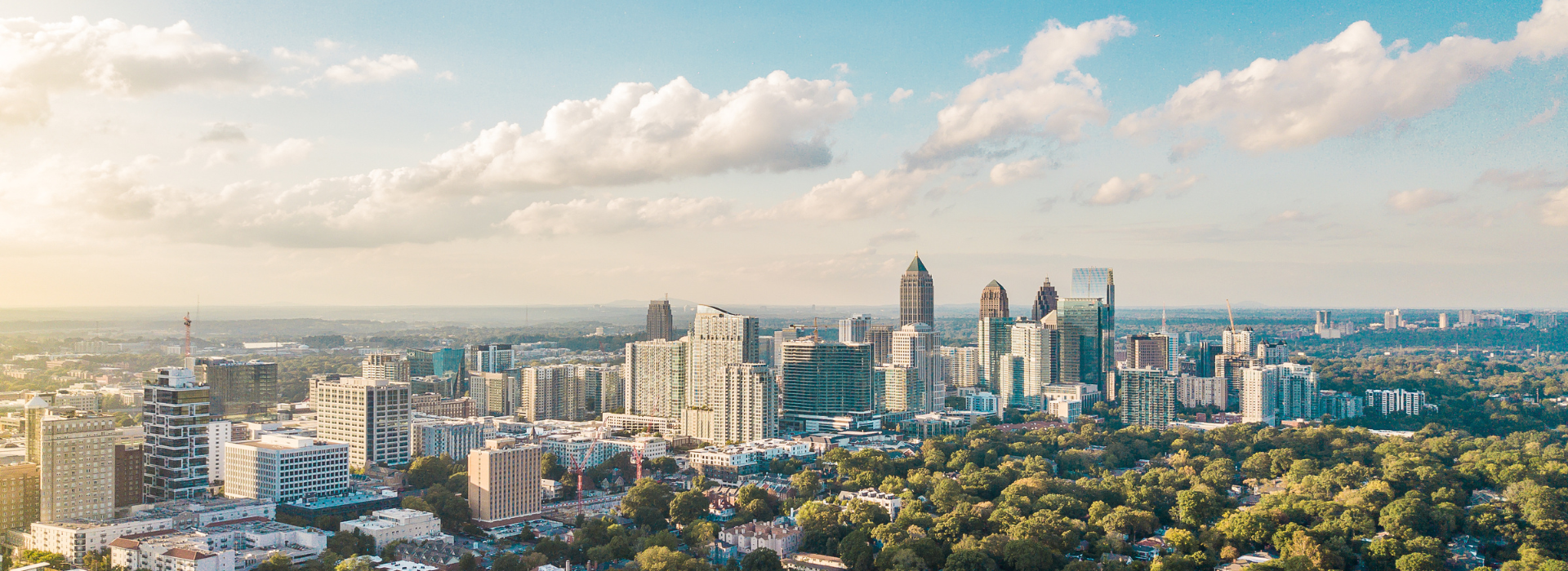 Aerial view of Atlanta Georgia skyline